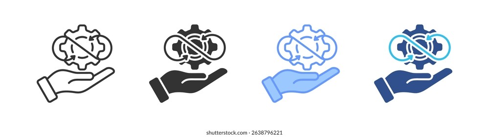 Transformation Multi Style Icon Set Vector