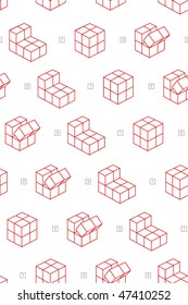 Transformation of the object seamless ornament