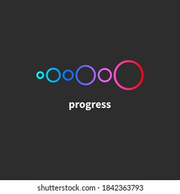 Transformation, progress logo. Business icon, development and training concept. Gradual evolution, movement