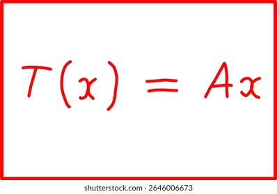 fórmula de matriz de representação de transformação, álgebra de transformação linear