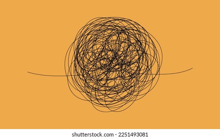 Transformation stress in psychology. Mental health concept. Chaos solving. Flat vector illustration