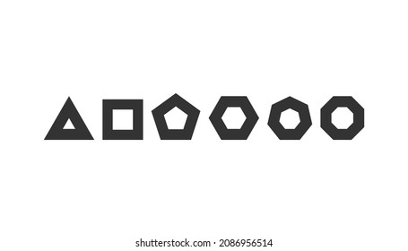 Transformation symbol. Geometric abstract shapes. Simple business logo. Transform icon. Vector minimal pictogram with circle, triangle, square