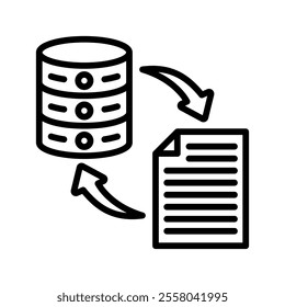 Transformation Vector Lineal Icon on white background.