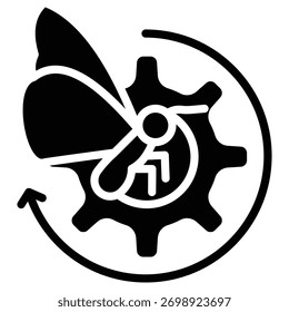 Icono de Web de transformación en estilo en negrita