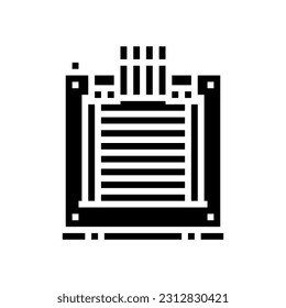 transformer electronic component glyph icon vector. transformer electronic component sign. isolated symbol illustration