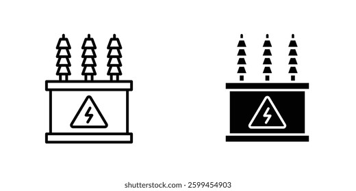 Transformer flat simple vector icons illustration set.