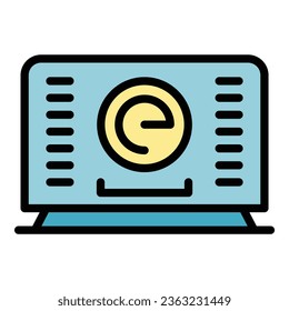 Transformer generator icon outline vector. Energy gas. Gasoline equipment color flat