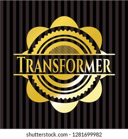 Transformer gold emblem or badge