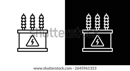 Transformer icon Flat style logo vector. perfect for UI designs