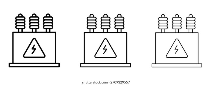 Transformer Symbol linear Stil Zeichen für mobiles Konzept und Web-Design.