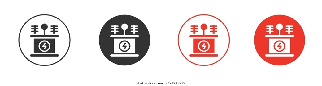 Icono del transformador para el logotipo, símbolo de la muestra del Vector para el diseño