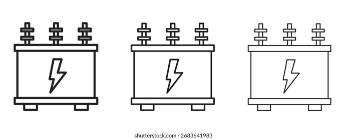 Transformatorsymbol, Umrisszeichen, lineare Symbole
