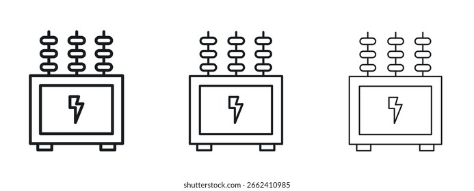 Transformator Symbol einfache Liniendesign - Einfache Vektorgrafik