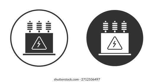 Estilo sólido del Iniciar sesión del símbolo del icono del transformador.