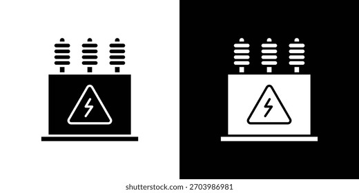 Transformer icon. Vector illustration. Flat design.