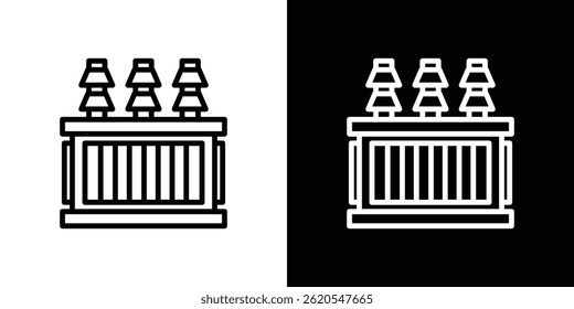 Vector del icono del transformador, Plantilla del logotipo de la ilustración en estilo de moda
