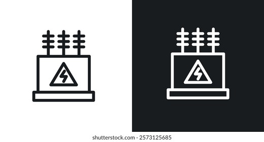 Transformer icons set vectors on white background.