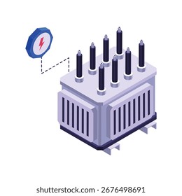 Transformer isometric vector illustration. EPS File