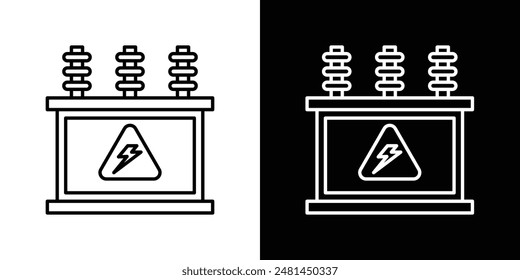 Transformer line icon vector illustration set.