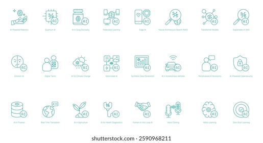 Transformer Models and AI-Powered Robotics Vector Icon