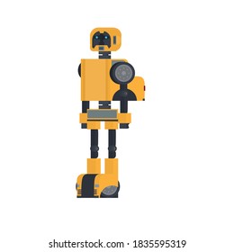 Transformer robot. Robot transformation, vector illustration