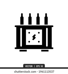 Transformer Silhouette icon vector, illustration logo template in trendy style. Suitable for many purposes.