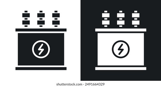 Transformer vector icon set in solid style.