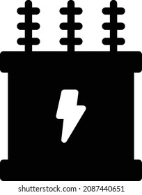 ilustración de transformador Vector en un fondo transparente. Símbolos de calidad premium. Icono vector glifos para concepto y diseño gráfico.