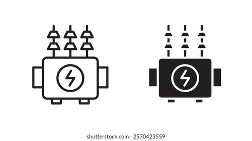 Transformer vector web icons set