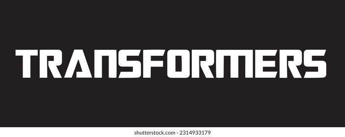 Transformers icon logo symbol vector template modern design background graphic text style modern font isolated element template cartoon illustration
