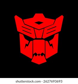 Transformers symbol modern style red black icon art design logo sign identitiy symbol emblem element template creative isolated background vector