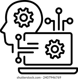 die Umwandlung von Hirnsignalen in ein Hörsprechen-Konzept, die Kombination von Implantaten und AI-Vektorsymbol-Icon-Design, prädiktive Modellierung oder adaptive Kontrollsymbol, künstliche Intelligenz-Neuronalschaltung