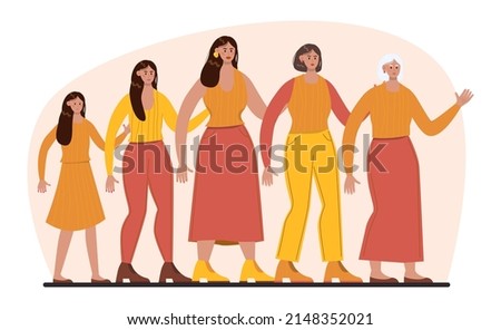 Transforming concept. Transformation metaphor, changing and evolution. Modification process with time development. Flat vector illustration