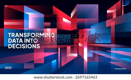 Transforming Data into Decisions - Modern Tech Abstract 3D Background
