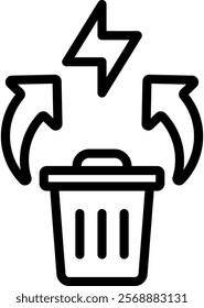 Transforming Icon Outline Vector Illustration