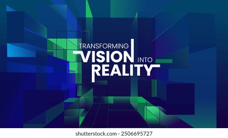 Transforming vision into reality  high-tech background, ideal for tech events, conferences, and exhibitions innovation and technology 