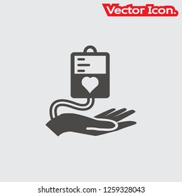 Transfuse icon isolated sign symbol and flat style for app, web and digital design. Vector illustration.