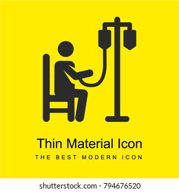 Transfusion bright yellow material minimal icon or logo design