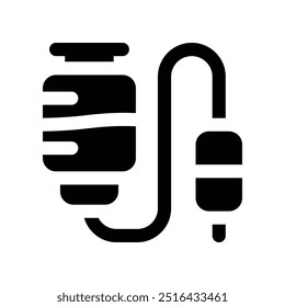 Icono de transfusión. Icono de glifo de Vector para su Sitio web, móvil, presentación y diseño de logotipo.