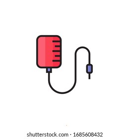 transfusion icon vector illustration. infusion icon with primary color