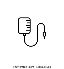 ilustración vectorial de icono de transfusión. icono de la línea de perfusión