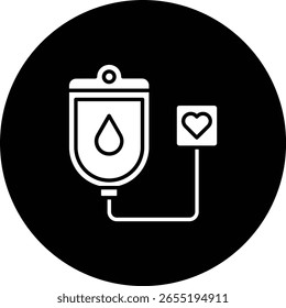 Icono de Vector de transfusión. Se puede utilizar para aplicaciones de impresión, móviles y de Web.
