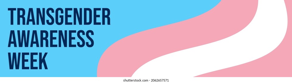 	
Transgender Awareness Week Banner Vector with Trans Pride Flag Illustration on Light Blue Background