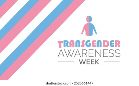 A Semana da Consciência Transexual é observada todos os anos em novembro. Conceito de conscientização médica. fundo, cartaz, modelo de banner Projeto de ilustração vetorial.