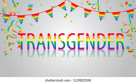 Transgender background with the concept of sexual diversity,Vector,Illustration.