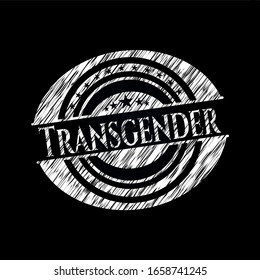 Transgender chalk emblem. Vector Illustration. Detailed.
