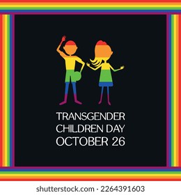 Transgender Children Day. Design suitable for greeting card poster and banner