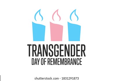 Transgender Day of Remembrance. November 20. Holiday concept. Template for background, banner, card, poster with text inscription. Vector EPS10 illustration