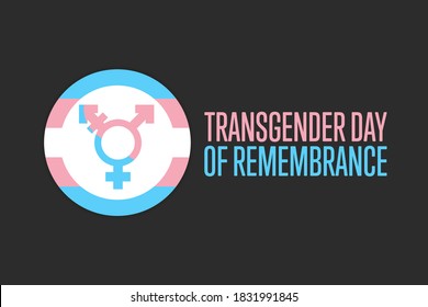 Transgender Day of Remembrance. November 20. Holiday concept. Template for background, banner, card, poster with text inscription. Vector EPS10 illustration