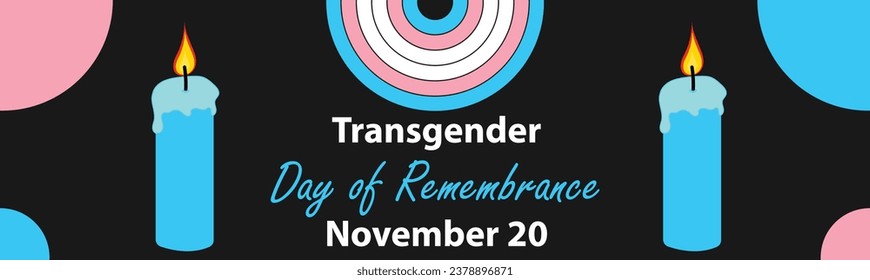Transgender Day of Remembrance vector banner design. Happy Transgender Day of Remembrance modern minimal graphic poster illustration.